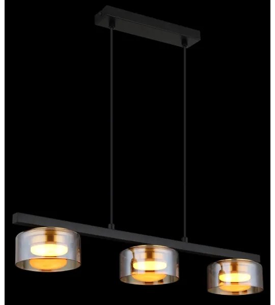 Globo 16055-3HG - Lampadario LED a sospensione con filo HIGGINS 3xGX53/6W/230V fumé/marrone