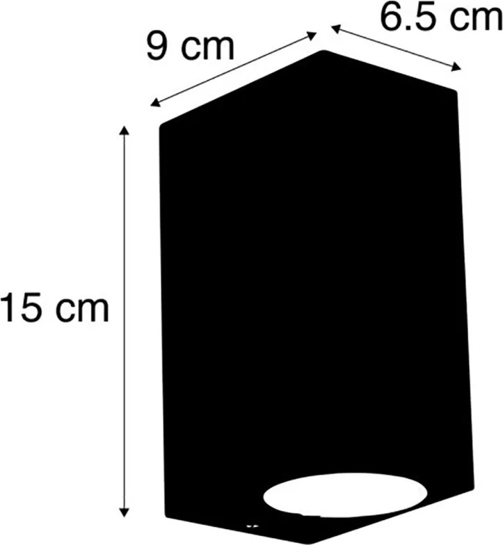 Lampada da parete intelligente grigio scuro IP44 incl. 2 WiFi GU10 - Baleno