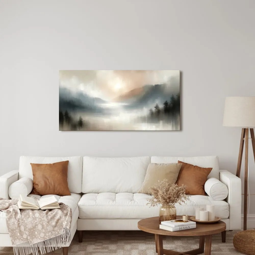Quadro su tela – Valle silenziosa nella nebbia