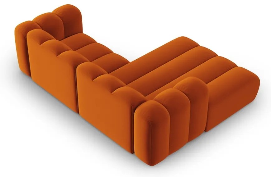 Divano angolare arancione ad angolo sinistro Lupine - Micadoni Home
