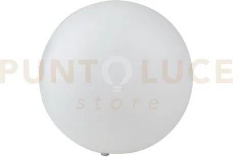 Lume da giardino geco sfera bianco 1 luce attacco e27 ip65 30x30cm