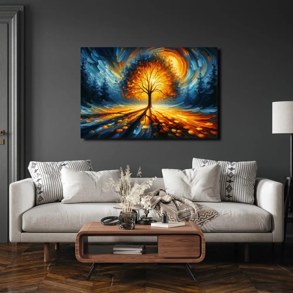Quadro su tela – Albero della vita al centro di una foresta scura