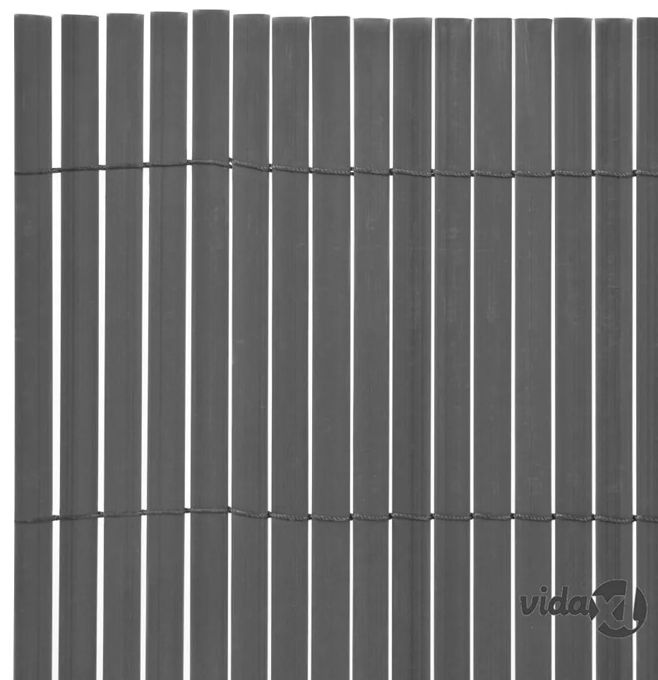 vidaXL Recinzione da Giardino a Doppio Lato in PVC 90x300 cm Grigia