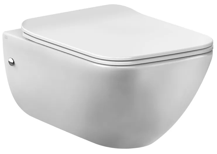 Wc sospeso senza brida 6 litri in ceramica con sedile slim e sifone integrato bianco lucido goccia 39118 gessi