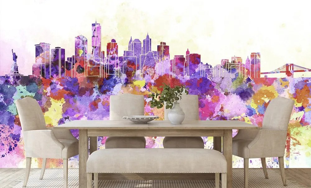 Carta da parati – New York in stile acquerello