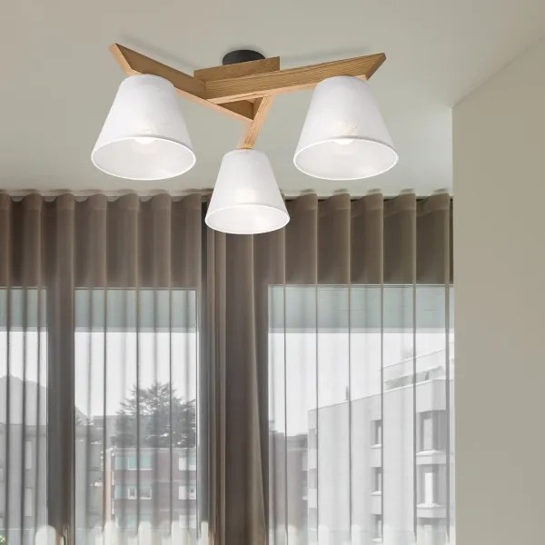 Brilagi - LED  Lampadario a plafone ANTHONY 3xE14/40W/230V quercia/bianco