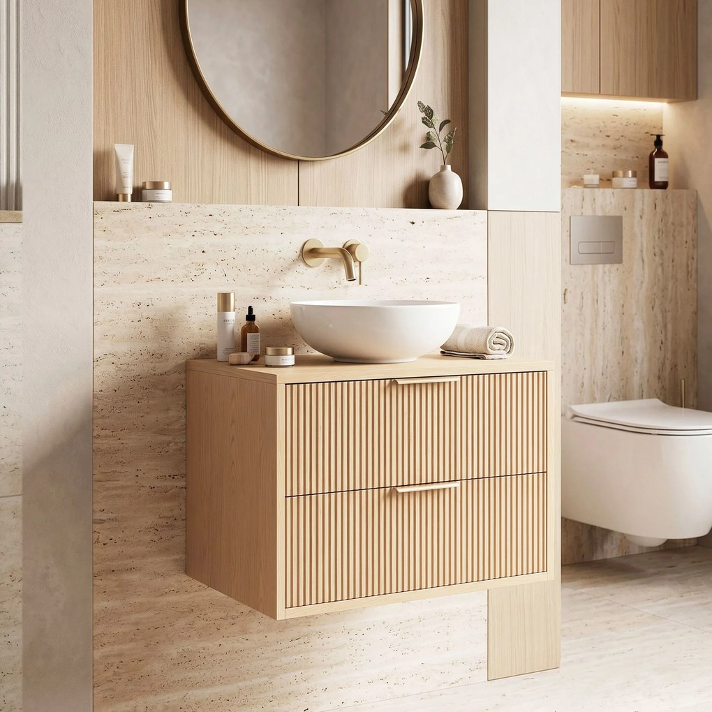 Mobile bagno sotto lavabo Rea Mono 60cm Beige