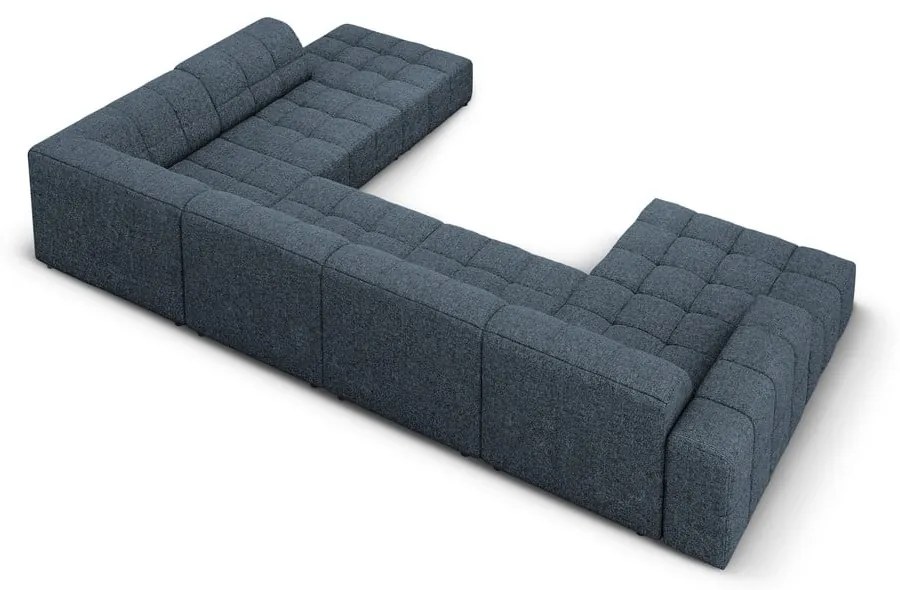 Divano angolare blu (angolo destro a forma di U) Chicago - Cosmopolitan Design