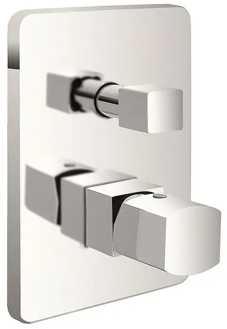 Miscelatore doccia incasso con deviatore in ottone color nichel Lotus