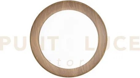 Plafoniera led arka nera e legno 36w 5000lm cct 3000-4000-6500k 50x...