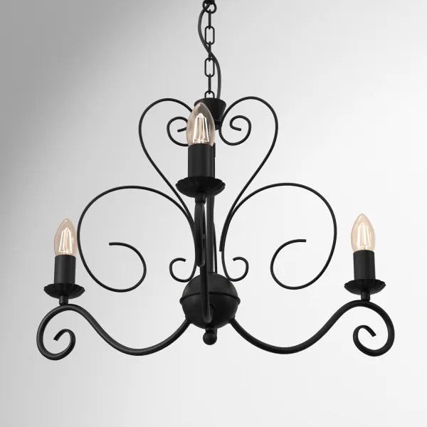 Lampadario a sospensione con catena MAURO 3xE14/60W/230V