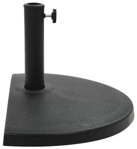 Base per Parasole Semicircolare in Poliresina 15 kg Nero