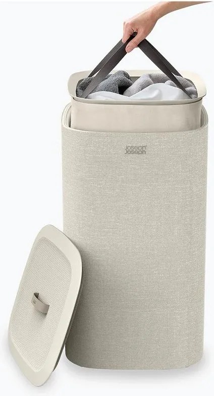 Cesta per il bucato beige in tessuto 60 l Tota One – Joseph Joseph