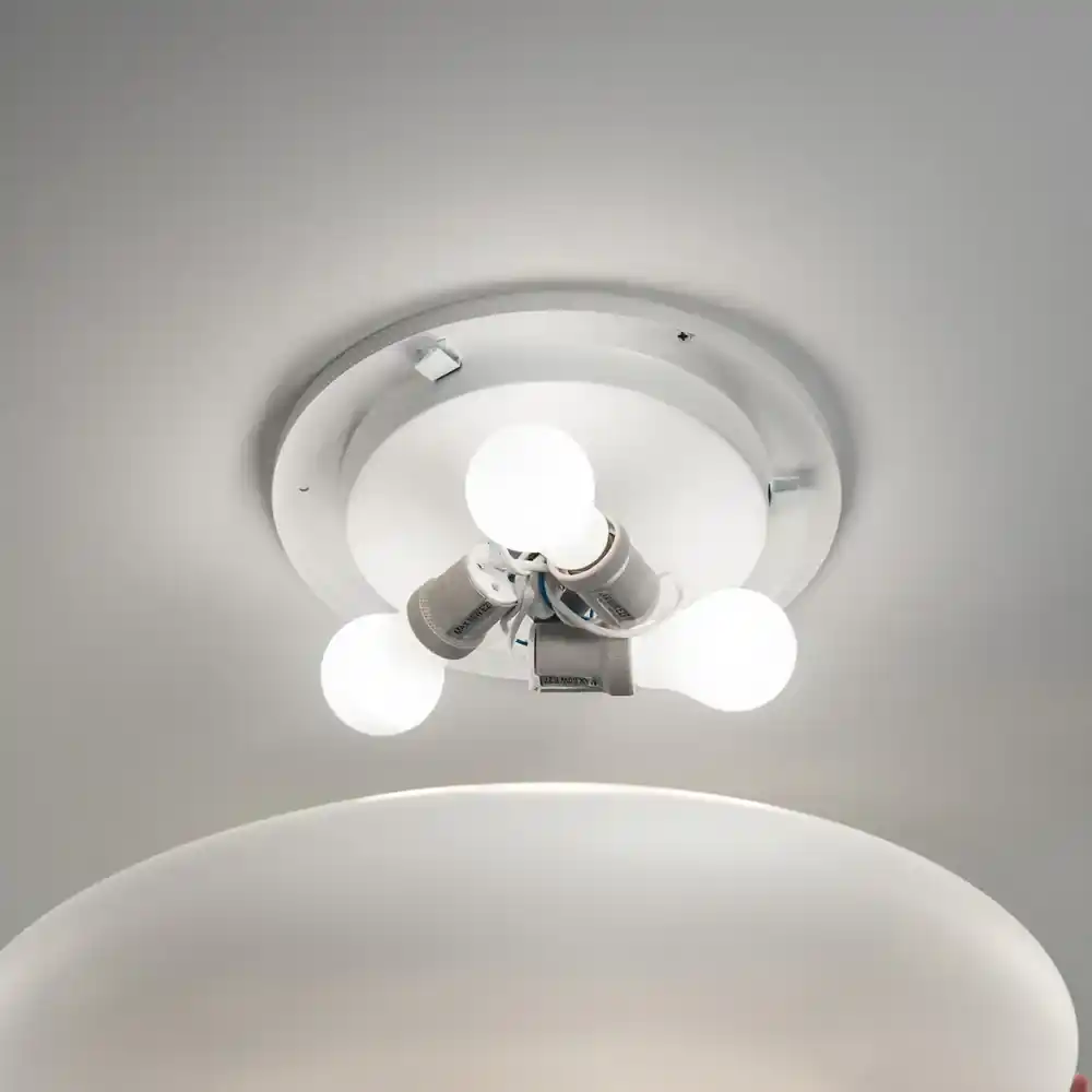 Lampada da soffitto bianca 38 cm con LED con telecomando - Damla
