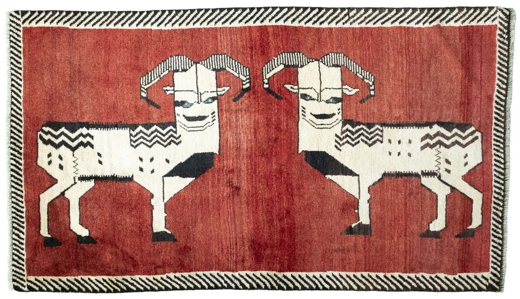 Gabbeh Tappeto persiano 190 x 110 Rosso (Iran) Annodato A Mano