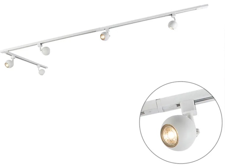 Sistema a binario intelligente monofase incl. 5 GU10 WiFi bianco - Gissi