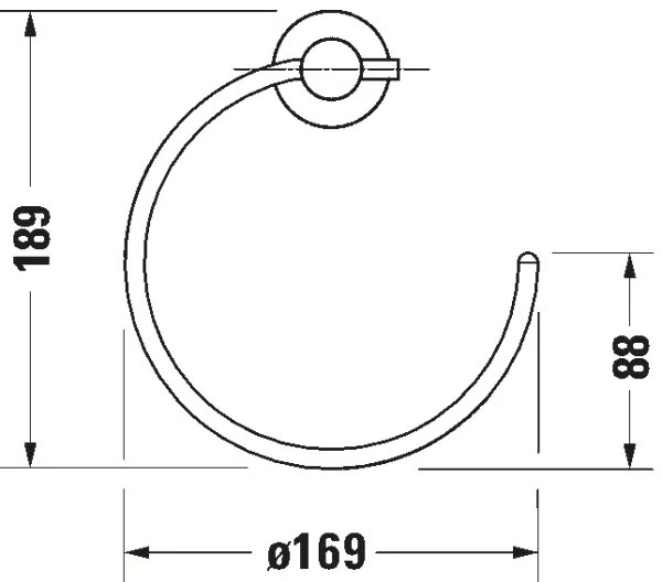 Duravit 99211000 - Porta asciugamani a parete D-CODE cromo lucido