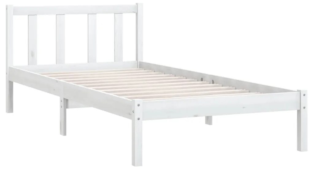 Giroletto bianco in legno massello di pino 90x200 cm
