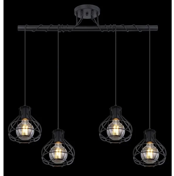 Globo 15388-4D - Lampadario su filo CLASTRA 4xE27/60W/230V