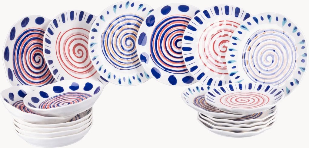 Servizio di piatti in ceramica Sahara, 6 persone, set da 18