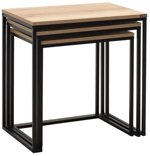 SET 3x Tavolino marrone