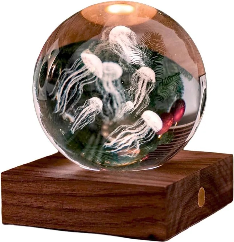 Decorazione luminosa marrone scuro con ricarica USB Amber – Gingko