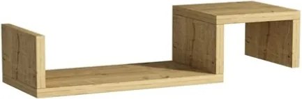 Mensola Sospesa Design A Onda 56x20x12 Moros Rovere Chiaro