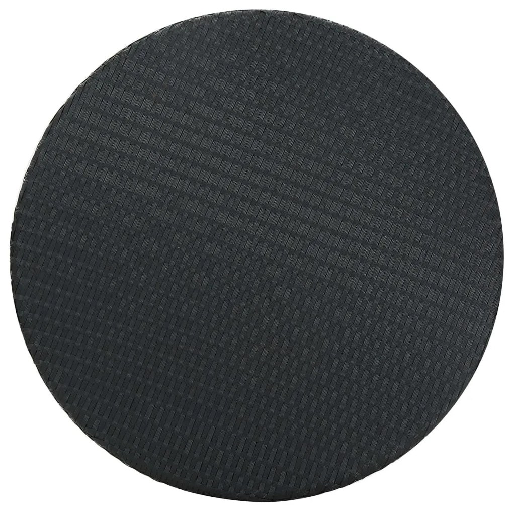 Set bar da giardino 5 pz in polyrattan nero