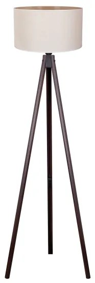 Duolla - Lampada con piedistallo 1xE27/60W/230V diametro 44 cm color crema/wenge