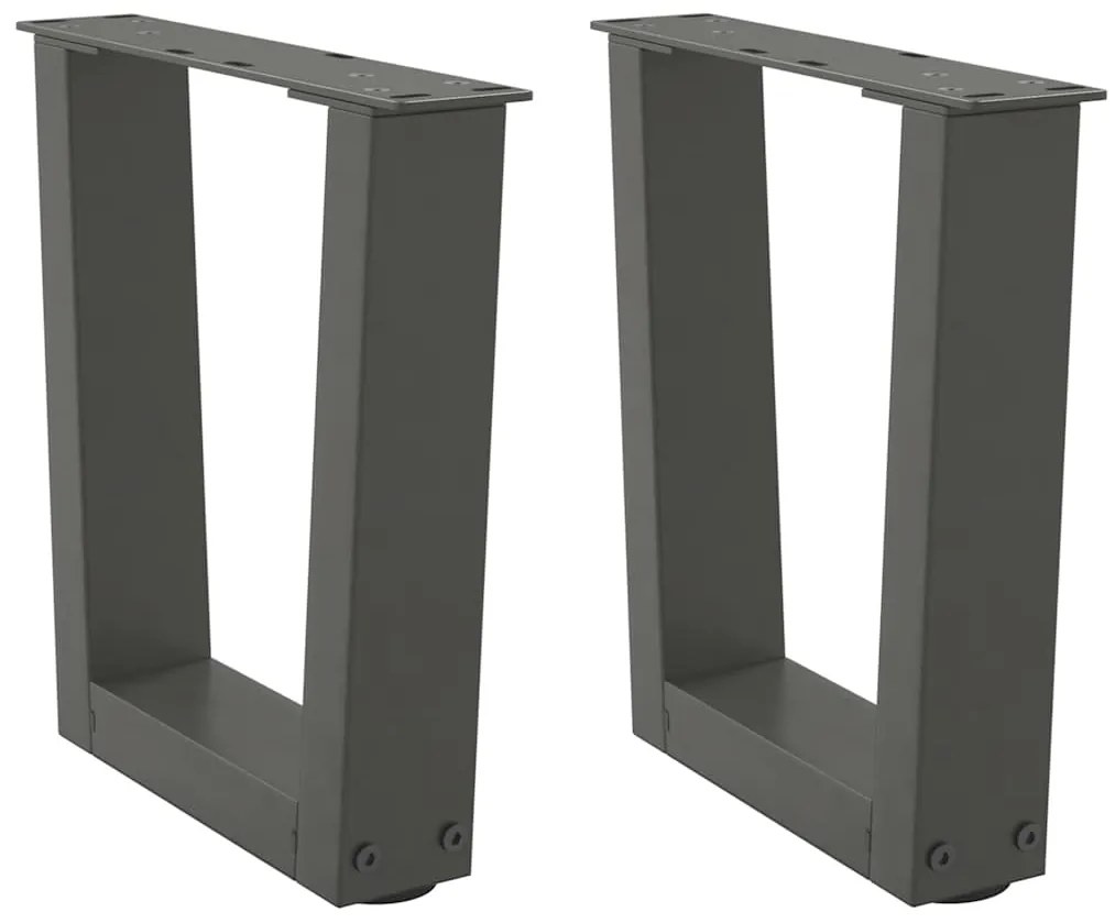 Gambe Tavolo Pranzo A V 2 Pz Antracite 30x(30-31,3)cm Acciaio /