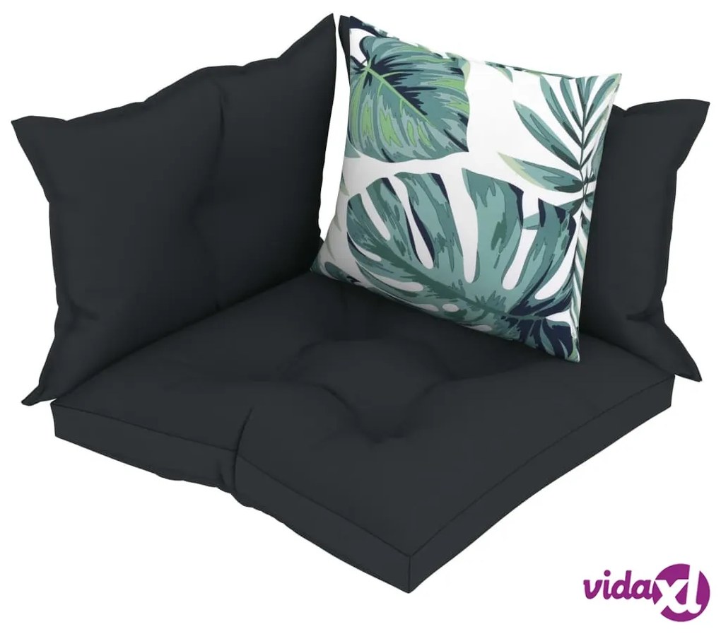 vidaXL Cuscini per Divani su Pallet 4 pz Antracite in Tessuto