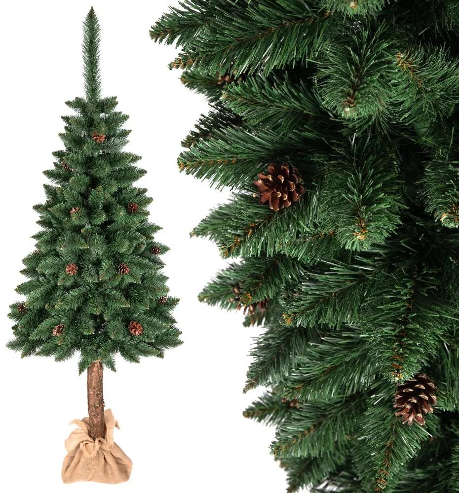 Albero di Natale su piolo con pigne 220 cm
