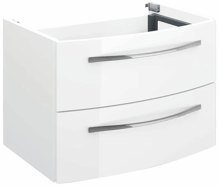 Mobile da bagno sotto lavabo PELIPAL bianco lucido L 70 x H 48 x P 48 cm 2 cassetti, lavabo non incluso
