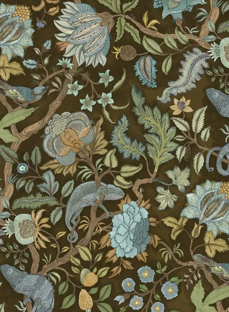 Josephine Munsey Tapete Chameleon Trail - Dark Brown and Blue