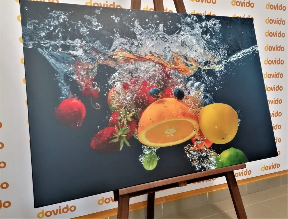 Quadro su tela – Frutta nell'acqua