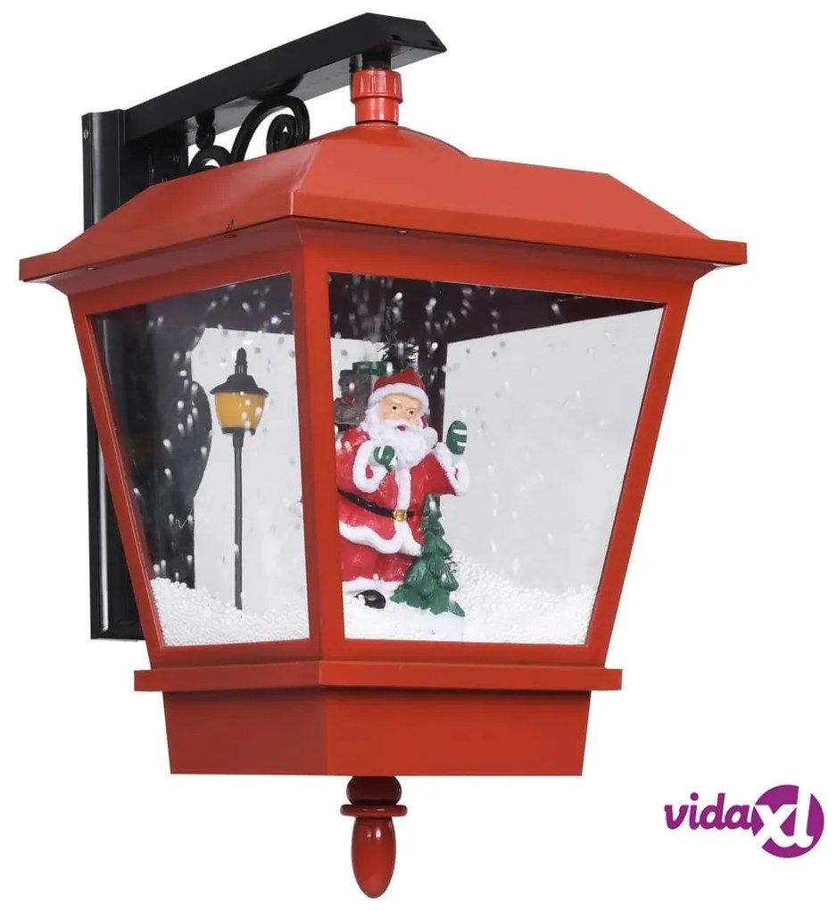 vidaXL Lampada Natalizia da Parete LED e Babbo Natale Rossa 40x27x45cm