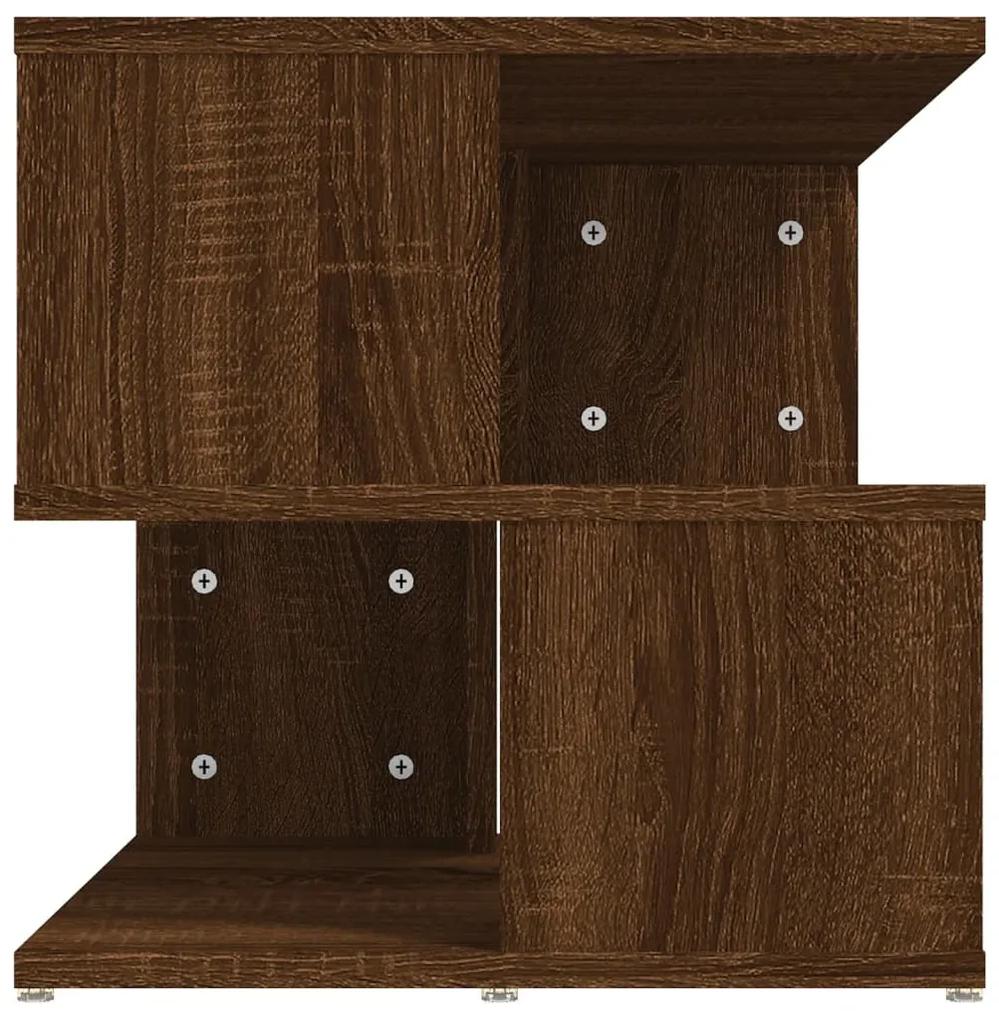 Tavolino da salotto rovere marrone 40x40x40cm legno multistrato