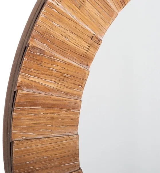 Atmosphera - Specchio da parete PAMELA diametro 83 cm abete