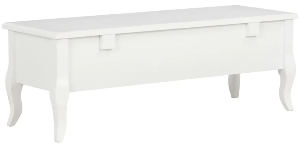 280048  mobile porta tv bianco 100x35x35 cm in legno