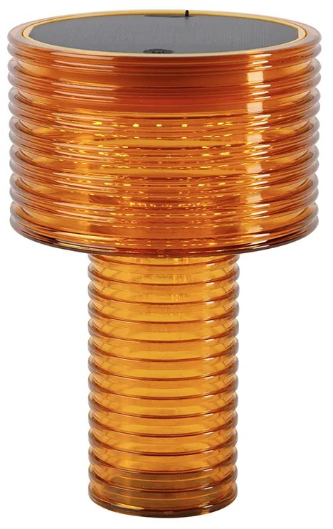 Lampada da tavolo arancione in plastica con LED solare IP44 - Ambar
