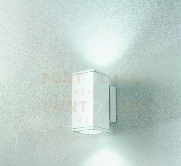 Applique per esterni nevada 2 luci attacco gu10 bianco h.22,5cm