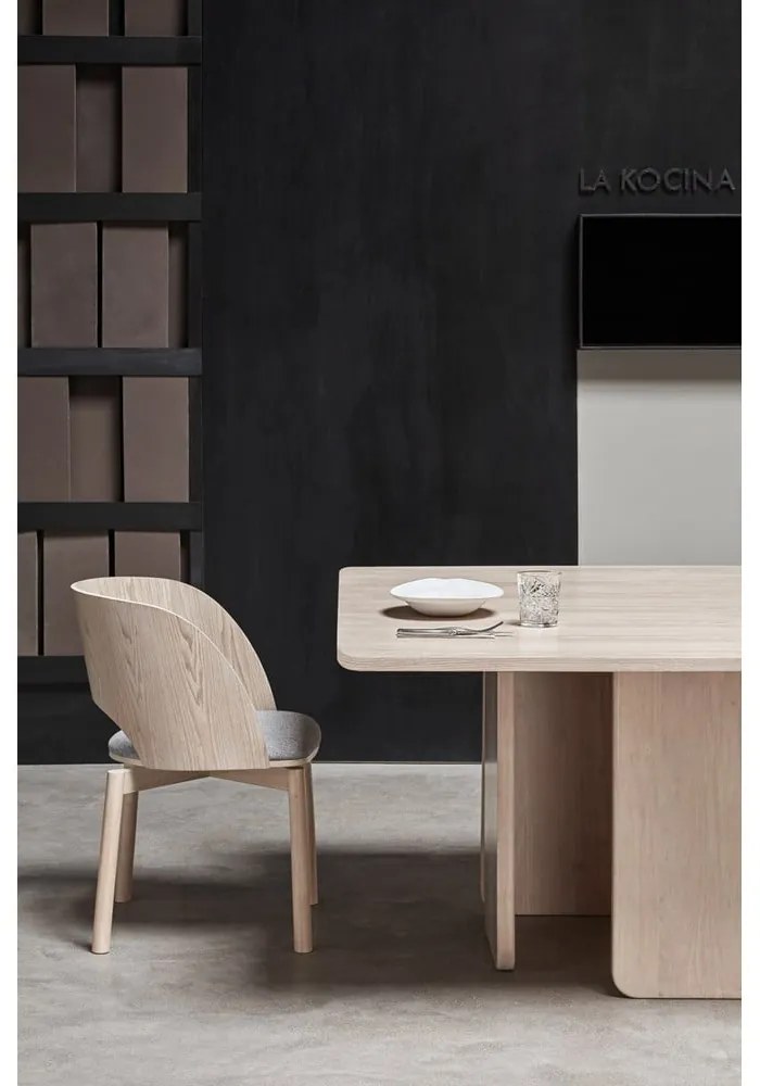 Tavolo da pranzo con impiallacciatura di frassino , 137 x 137 cm Arq - Teulat