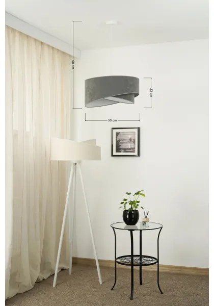 Brilagi - Lampadario LED a sospensione con filo LYRA 1xE27/15W/230V grigio/bianco