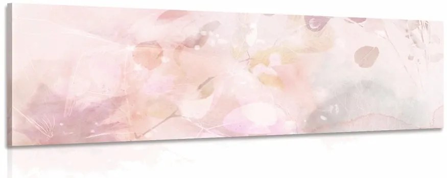 Stampa su tela – Foglie autunnali in tonalità rosa