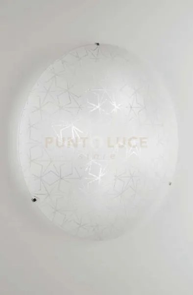 Plafoniera esagram  bianca e graniglia stella  4 luci attacco e27 5...