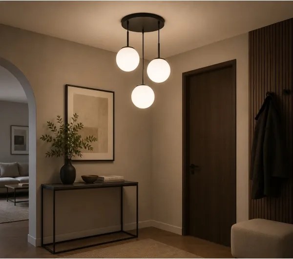 BRILAGI - Lampadario su cavo MILO 3xE27/60W/230V nero