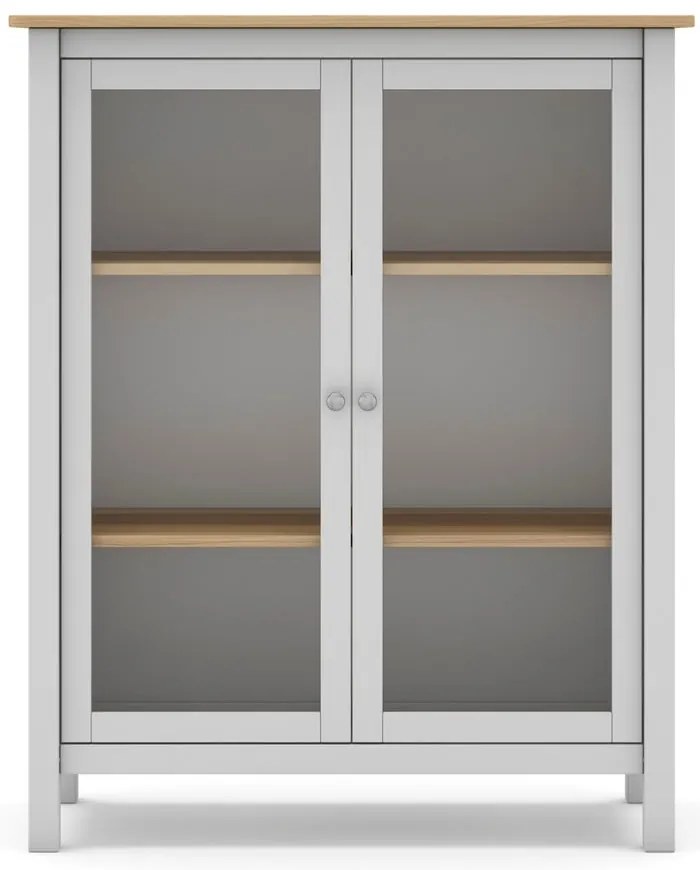 Vetrina in legno di pino bianco/naturale 90x110 cm Misti - Marckeric