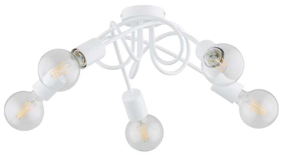 Lampadario a plafone INTER 5xE27/15W/230V bianco