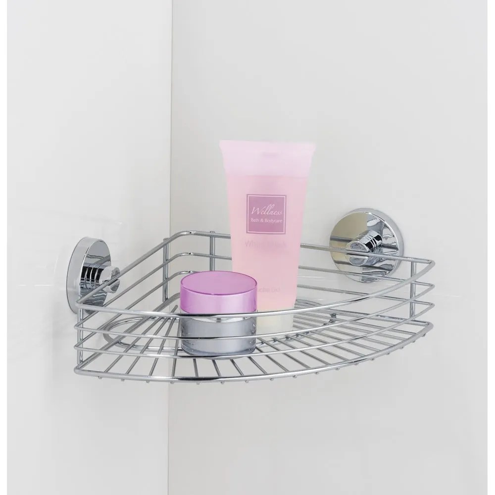 Set di accessori da bagno autoportanti argentato lucido Bari - Wenko