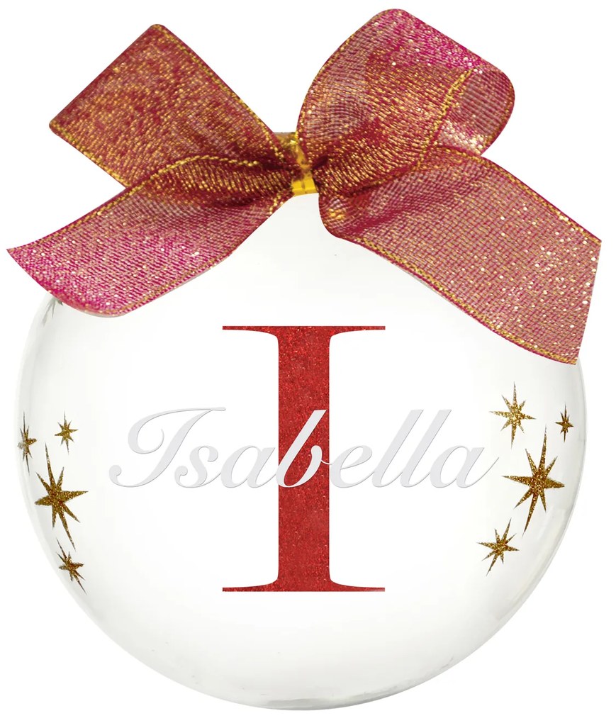 Pallina natale con nome Isabella 10cm